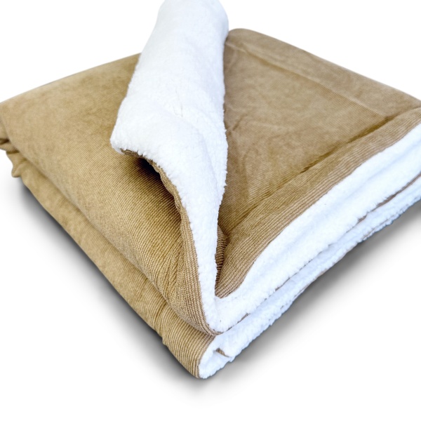 Beige Corduroy Luxury Dog Blanket